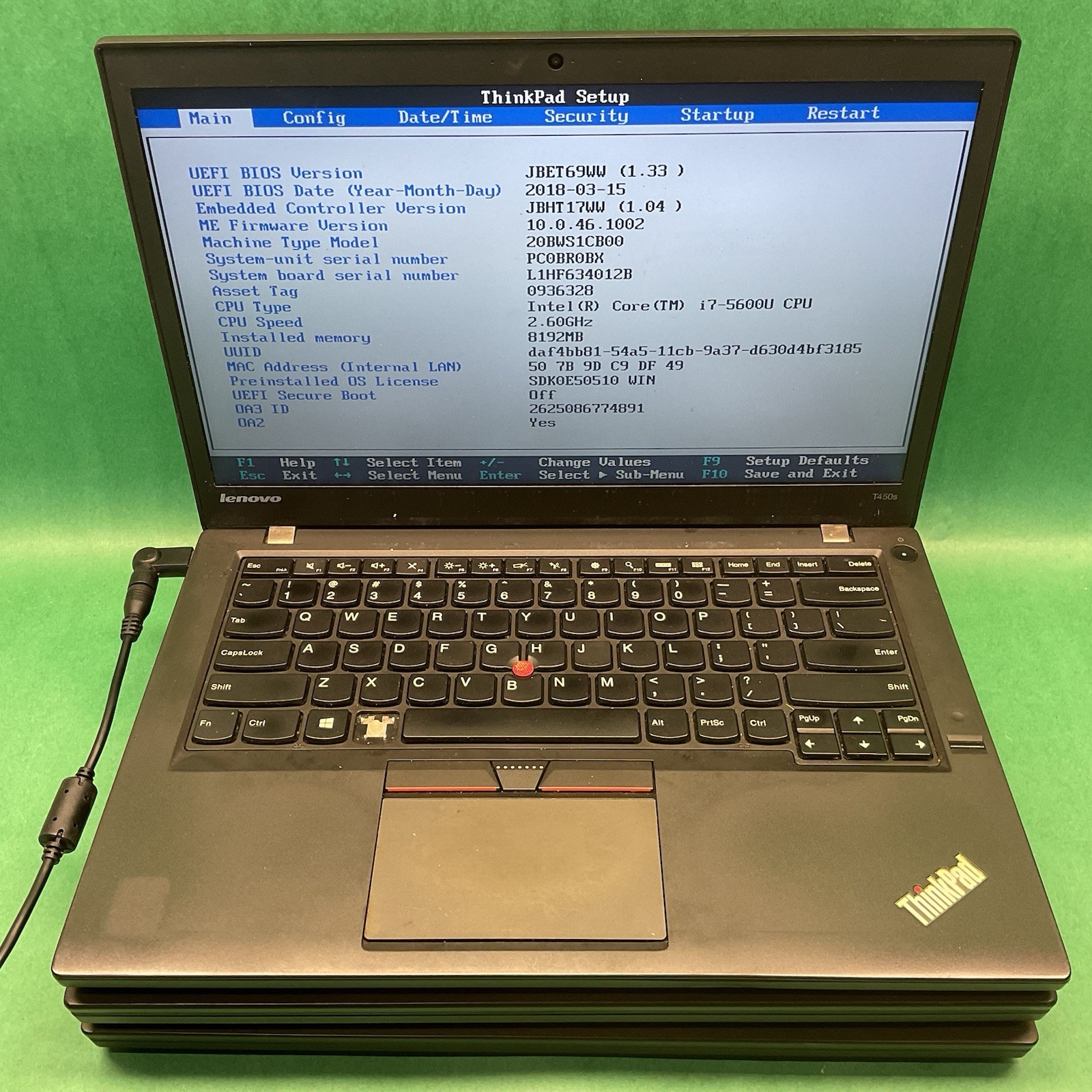 3 Pack – Lenovo Thinkpad T450s 14″ – 1 Powers On – 1 Battery – Untested – No HDs