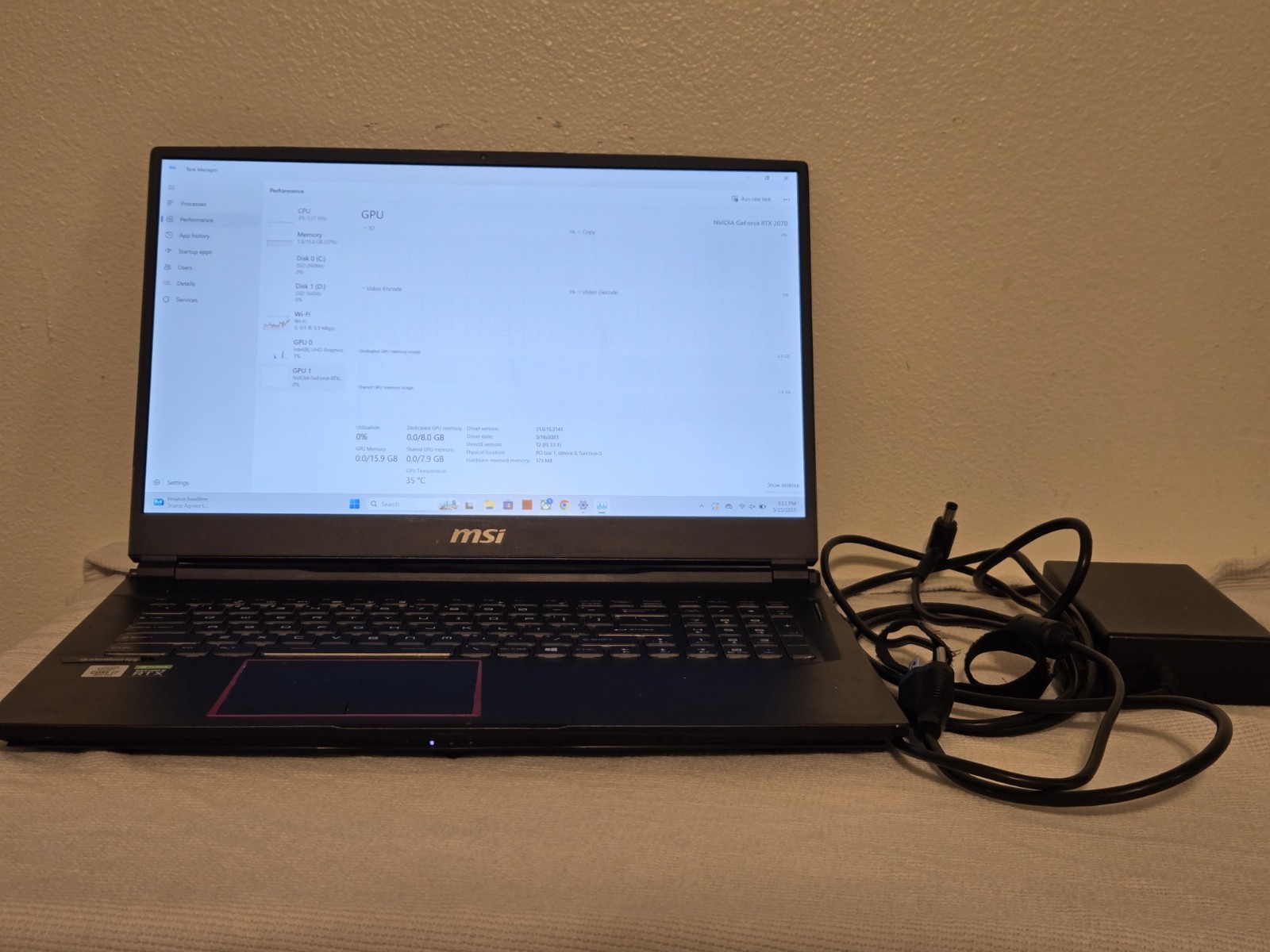 MSI GE75 Raider 10SF 15.6”FHD 144hz i7-10750H 16GB 512GB SSD / 1TB HDD RTX2070