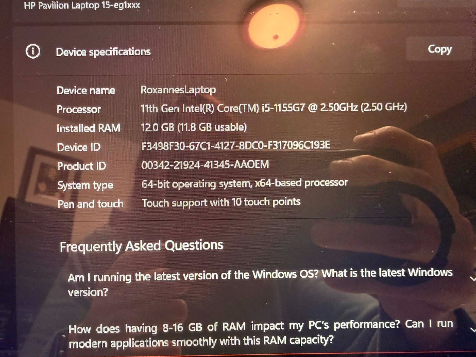 HP Pavilion Laptop 15-cs3xxx i5-1035G1@1,2GHz/ 12GB Ram/ 512GB SSD/W11H