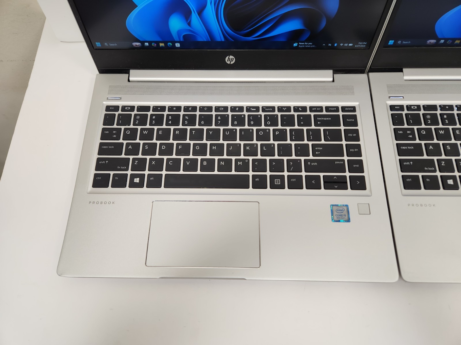 Lot of 2 HP ProBook 440 G6 Core i5-8265U, 8GB RAM, 256GB NVME, Win11 PRO #0514