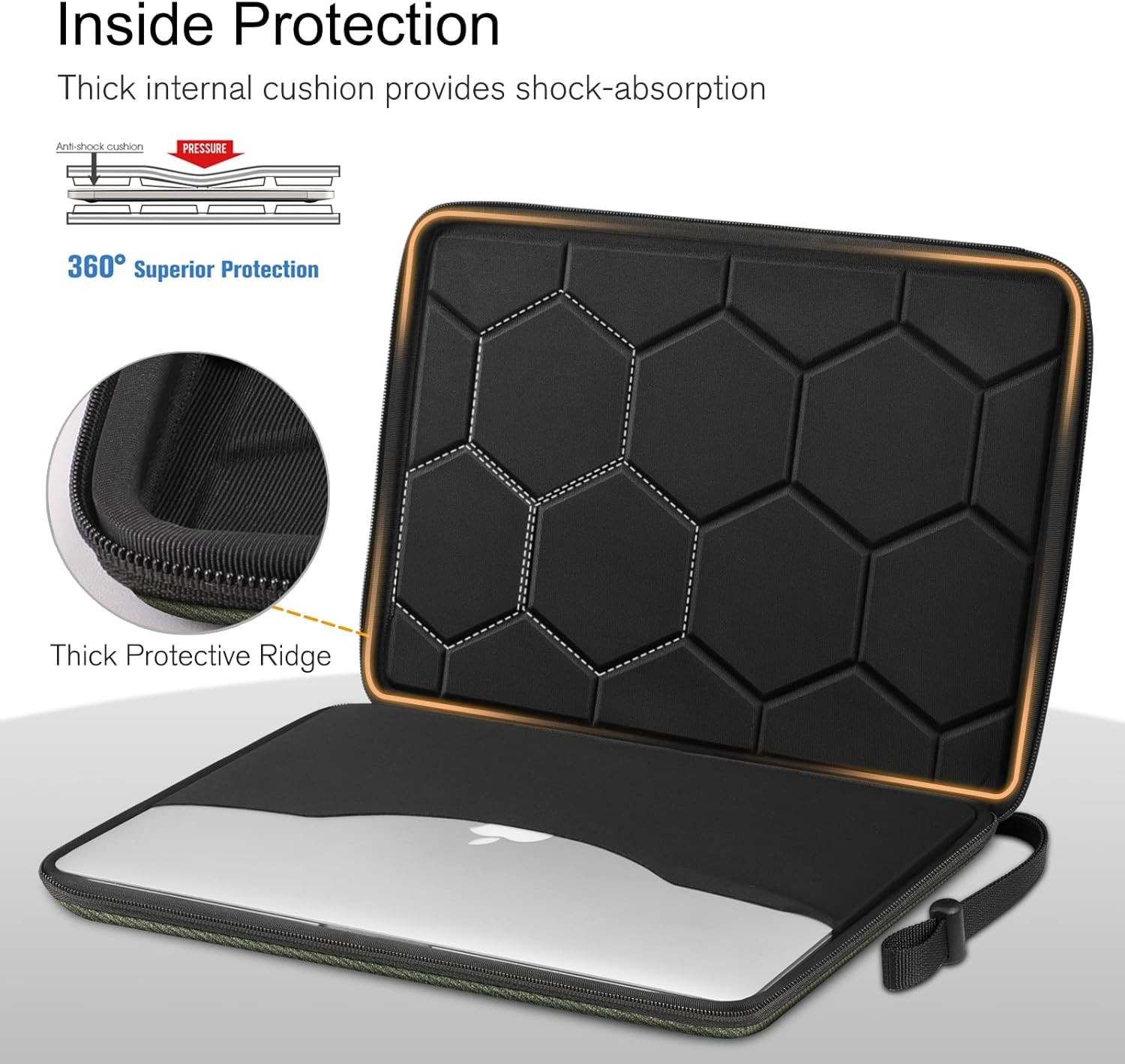 Olive Hard Case for 15.3″ MacBook Air A3241 (M2 M3 M4 M5, 2023-2026)