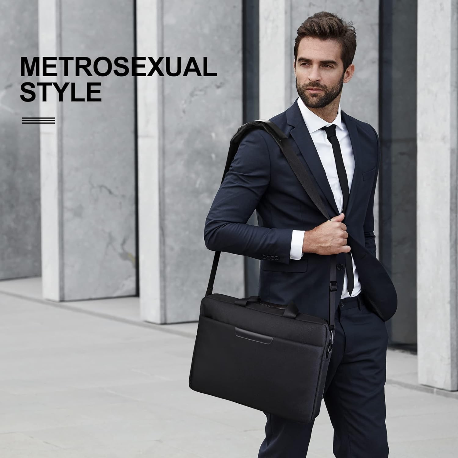 Premium Black 17.3-18.4 Inch Laptop Briefcase Fits Dell, HP, ASUS, MacBook Pro