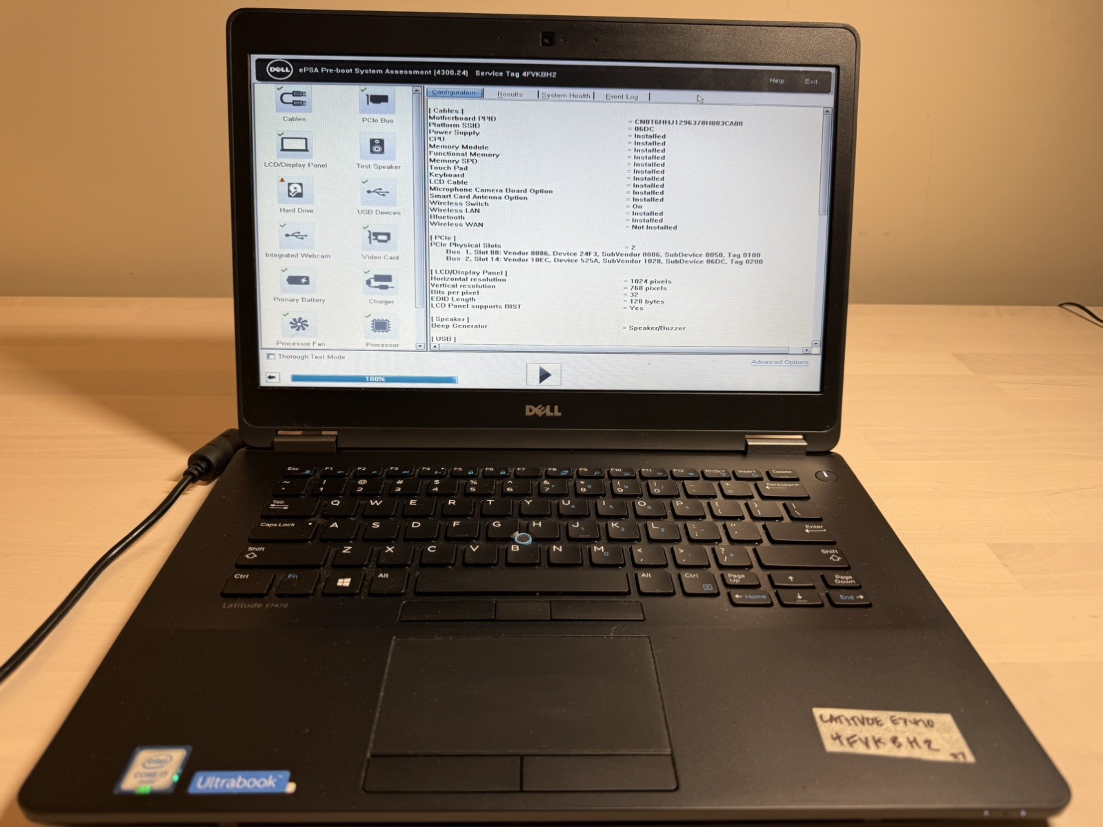 Dell Latitude E7470 Laptop Intel Core i7 6th Gen No HD/OS/AC Adapter