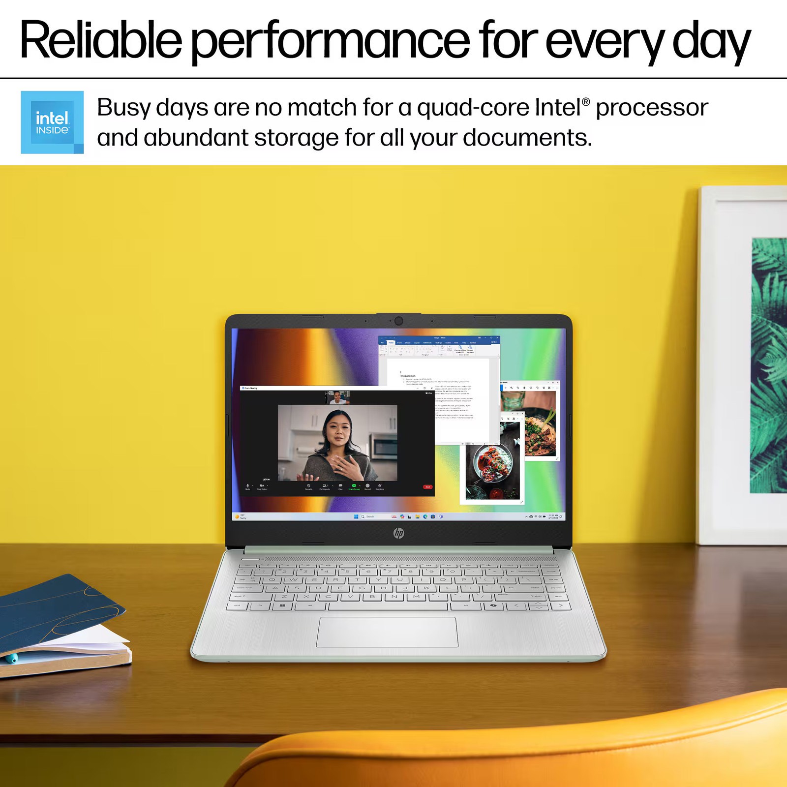 HP 14 Student Laptop Back to School, Quad-Core Processor 8GB RAM 128GB UFS