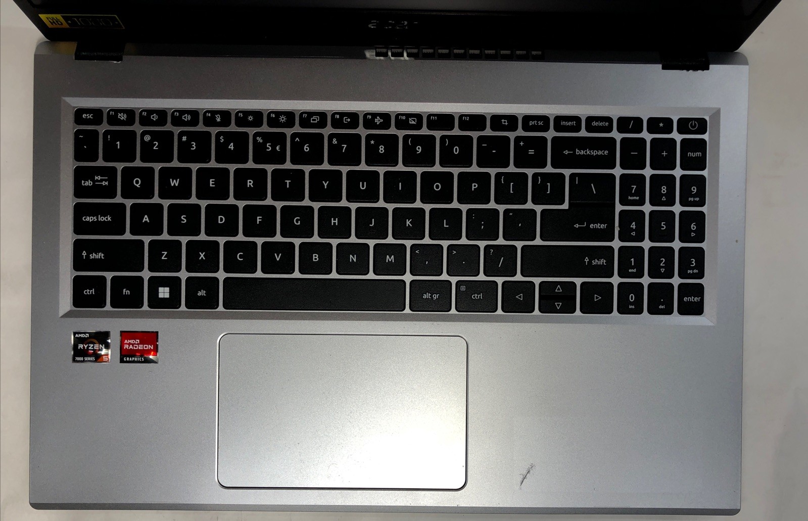 Acer Aspire A315-24PT, AMD Ryzen 5 7520U, 16GB RAM, NO SSD/OS, FOR PARTS