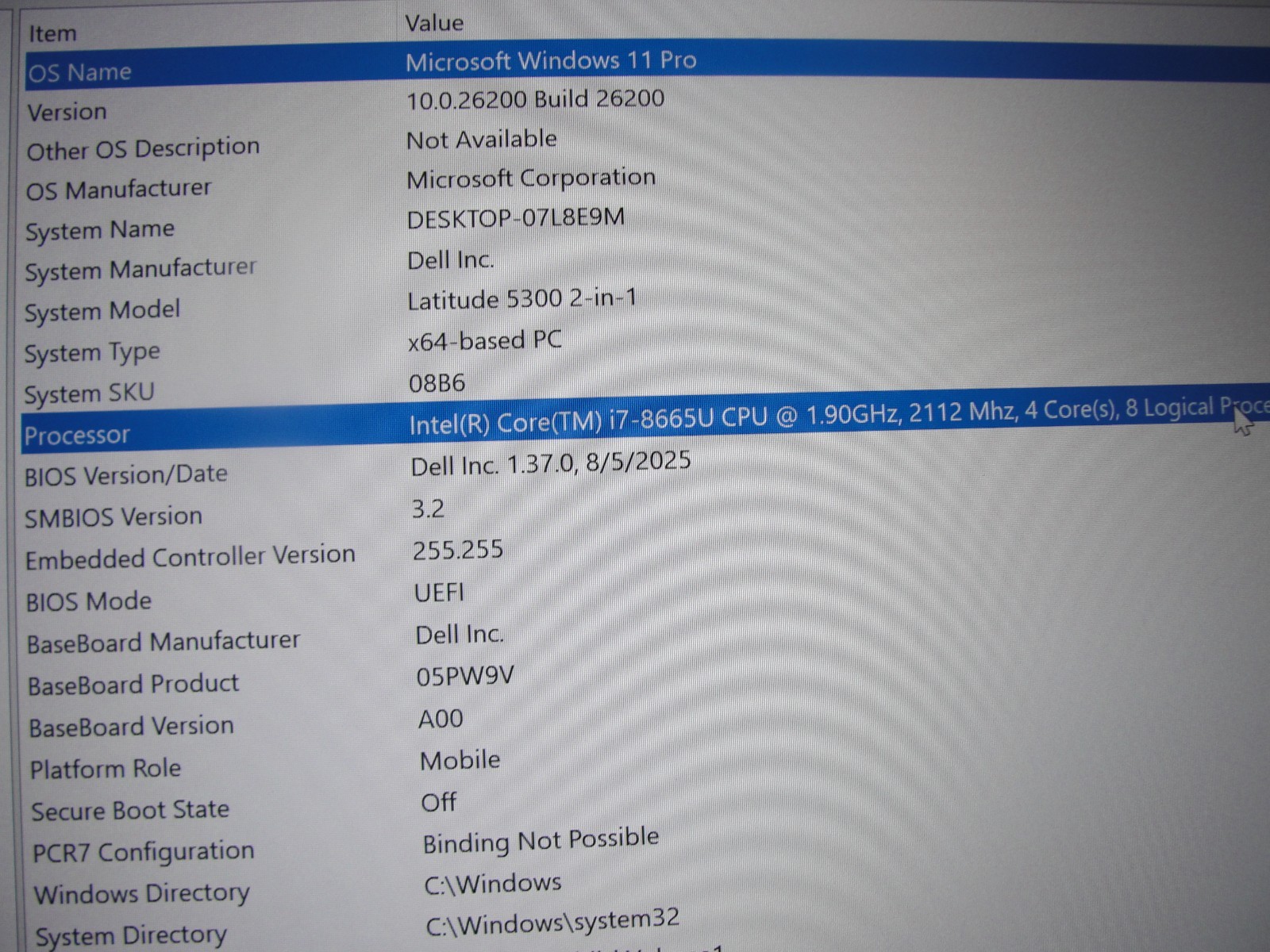 Dell Latitude 5300 2-in-1 13.3”FHD TOUCH Core i7-8665U 1.9GHz 16GB RAM 512GB SSD