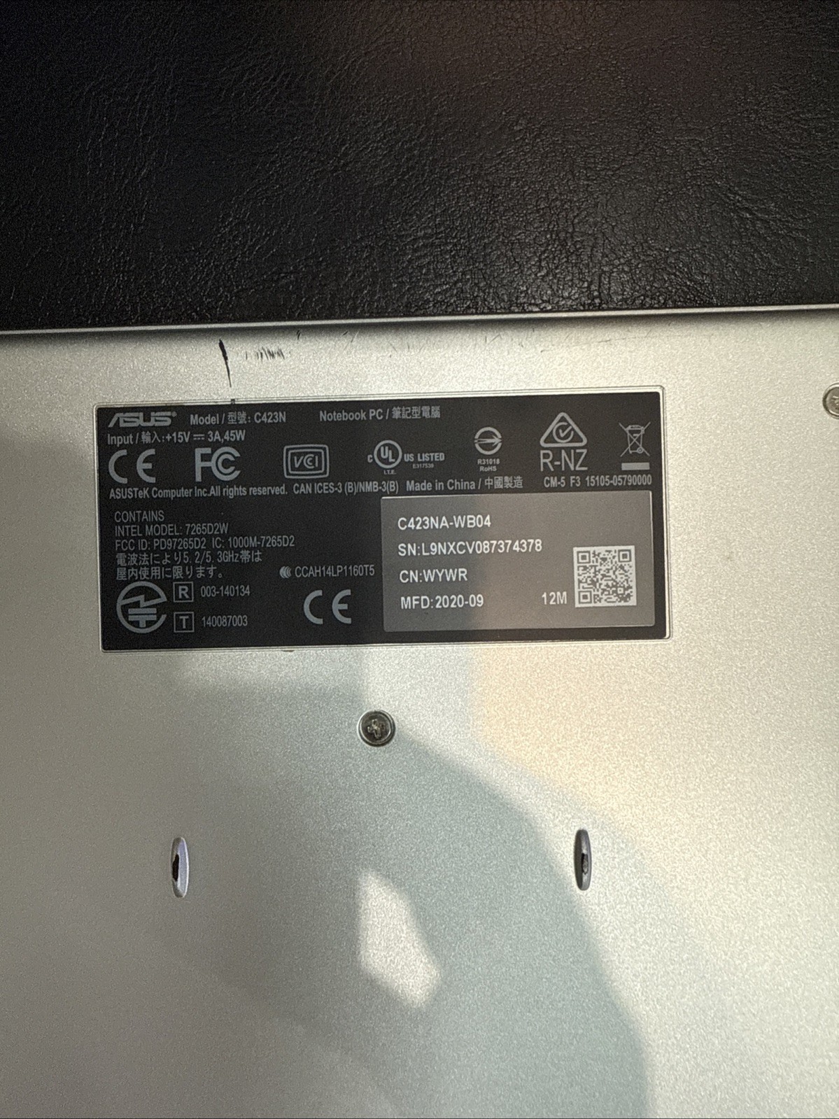 ASUS C423NA-WB04 14″ HD Celeron N3350 1.1GHz Intel HD Graphics 500 4GB RAM 64GB