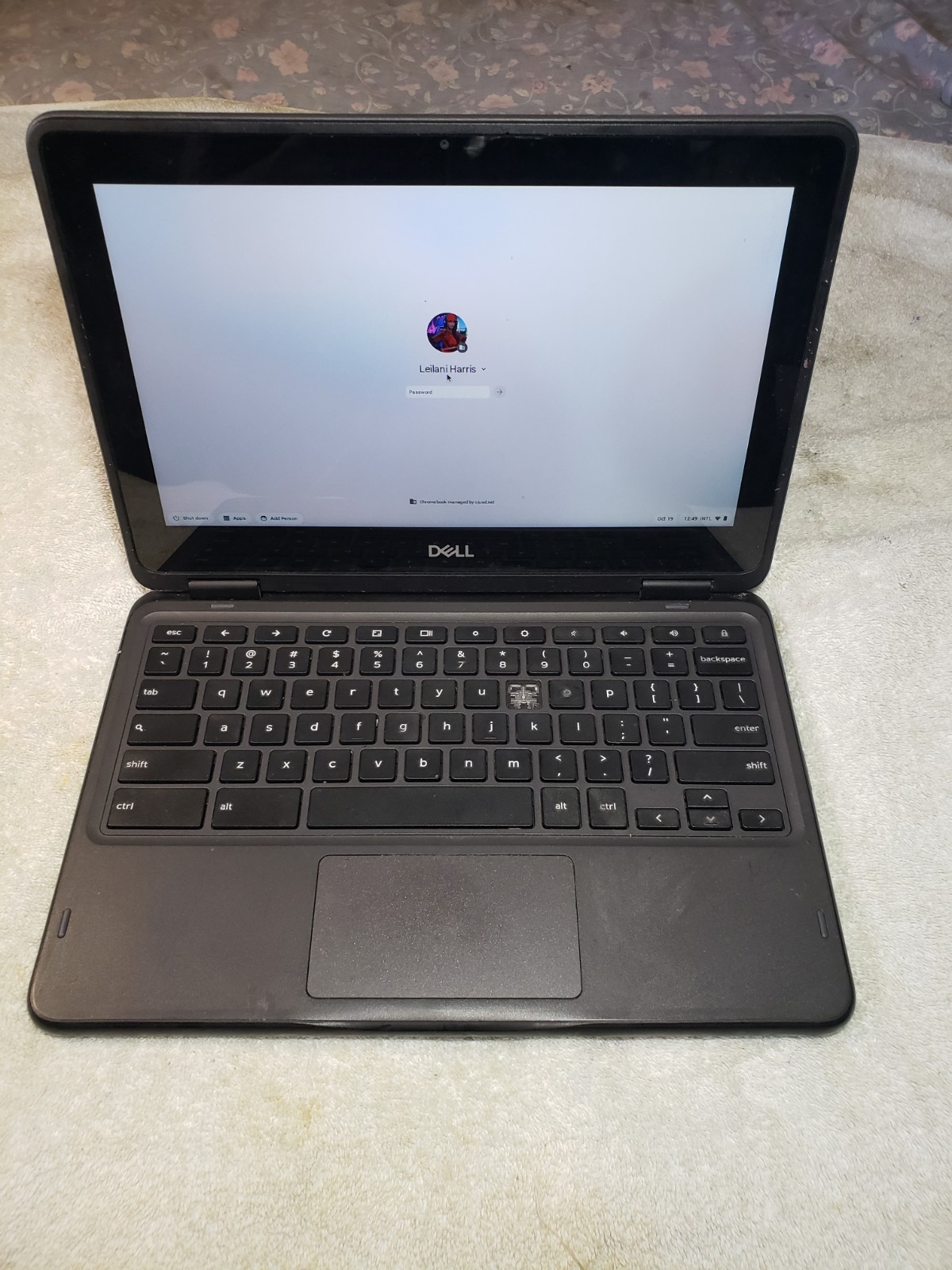DELL CHROMEBOOK 3100-2-IN-1 LAPTOP P30T SCHOOL LAPTOP HAS PASS WORD LOCK