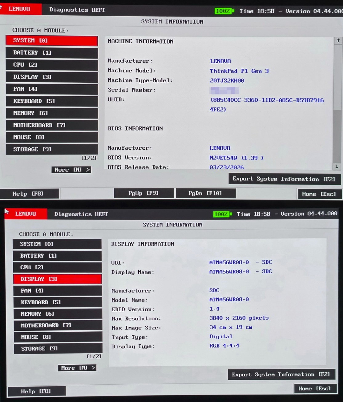Lenovo ThinkPad P1 Gen 3 i9-10885H 16GB 15″ 4K HDR 3840×2160 OLED NVIDIA T2000