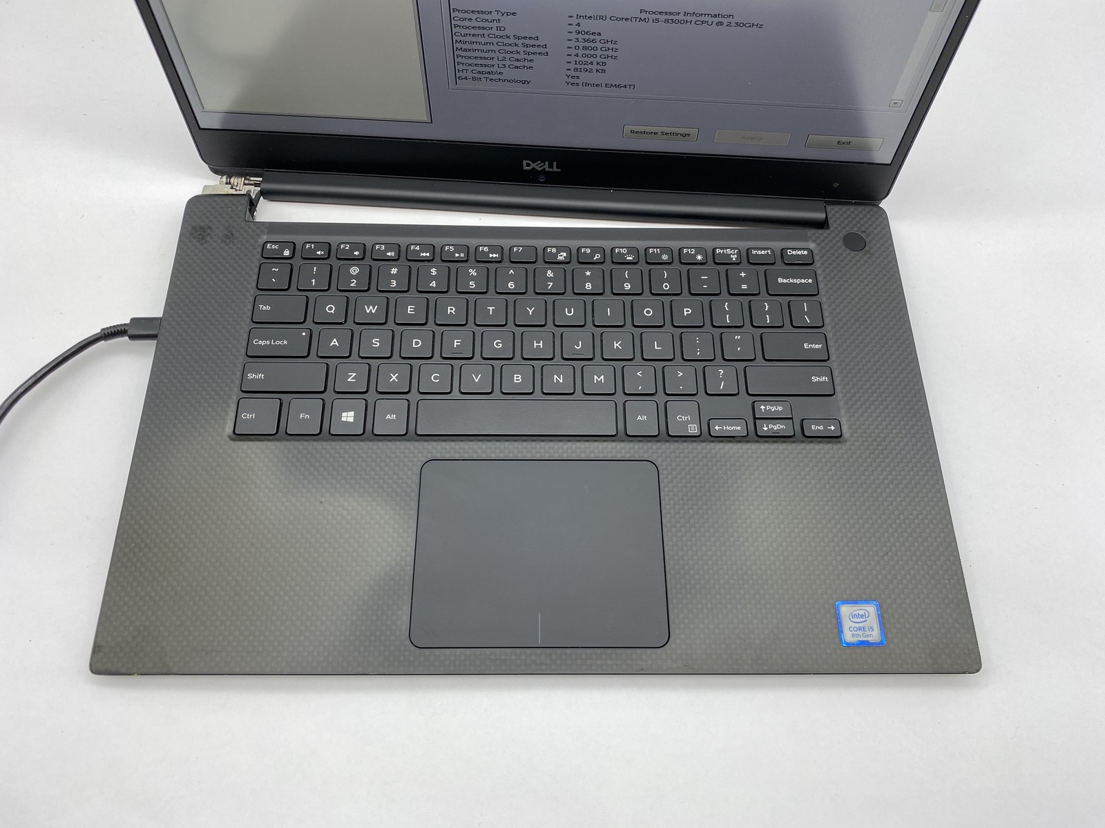 Dell XPS 15 9570 Laptop Intel Core i5 8300H 2.3GHz 8GB RAM – No HDD