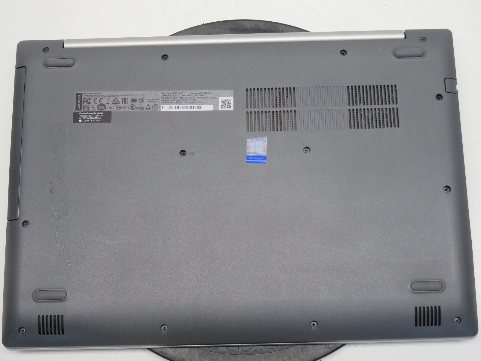 Lenovo Ideapad 320-151AP Intel Celeron CPU N3350 1.10GHz 4GB NO HDD No Batt