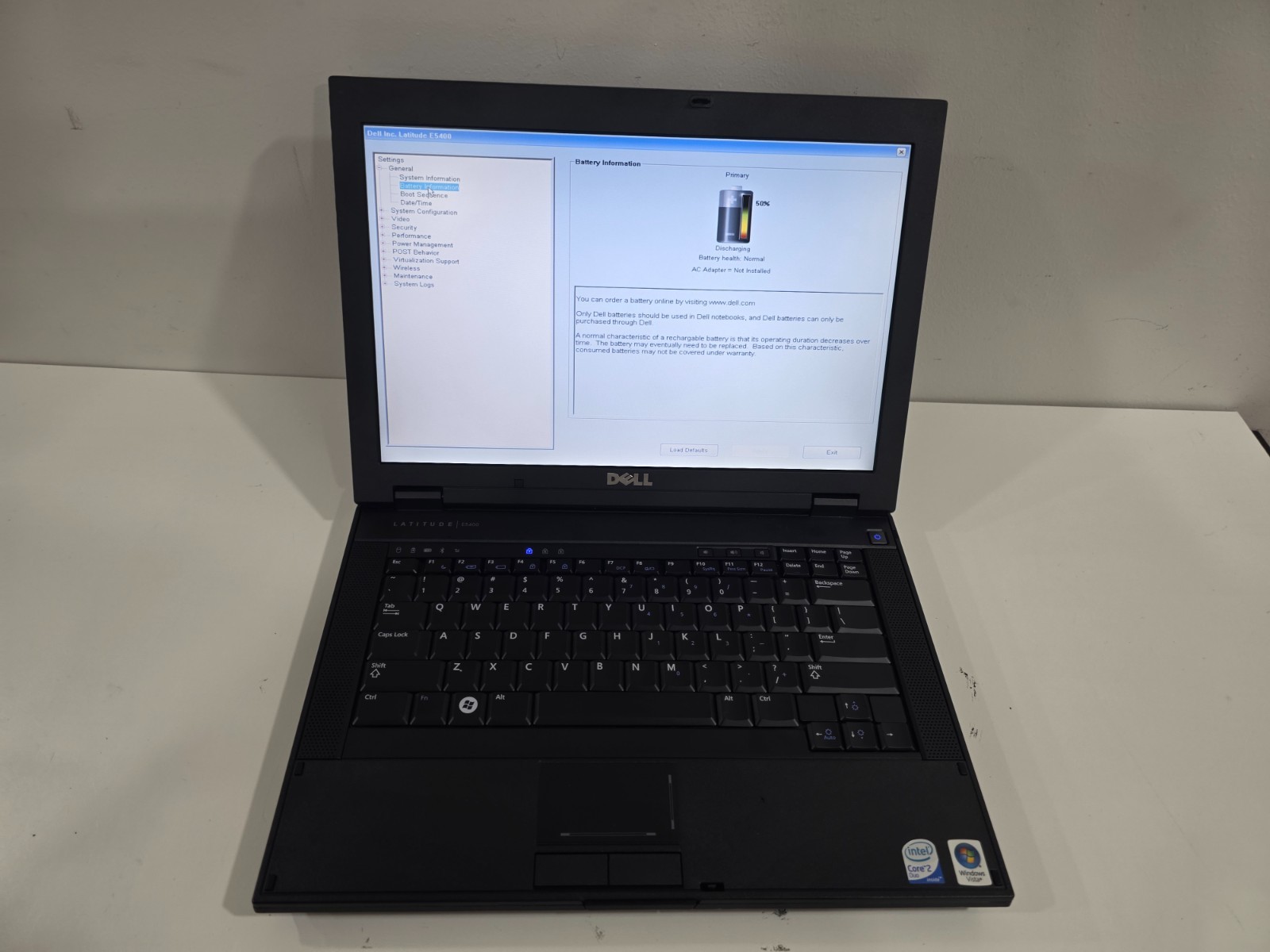 Vintage Dell Latitude E5400 Intel Core2 Duo CPU T7250 4GB 80GB HDD
