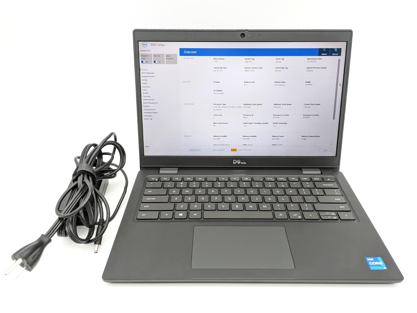Dell Latitude 3420 – Intel Core i5-1135G7, 8GB DDR4, 256GB SSD, no OS