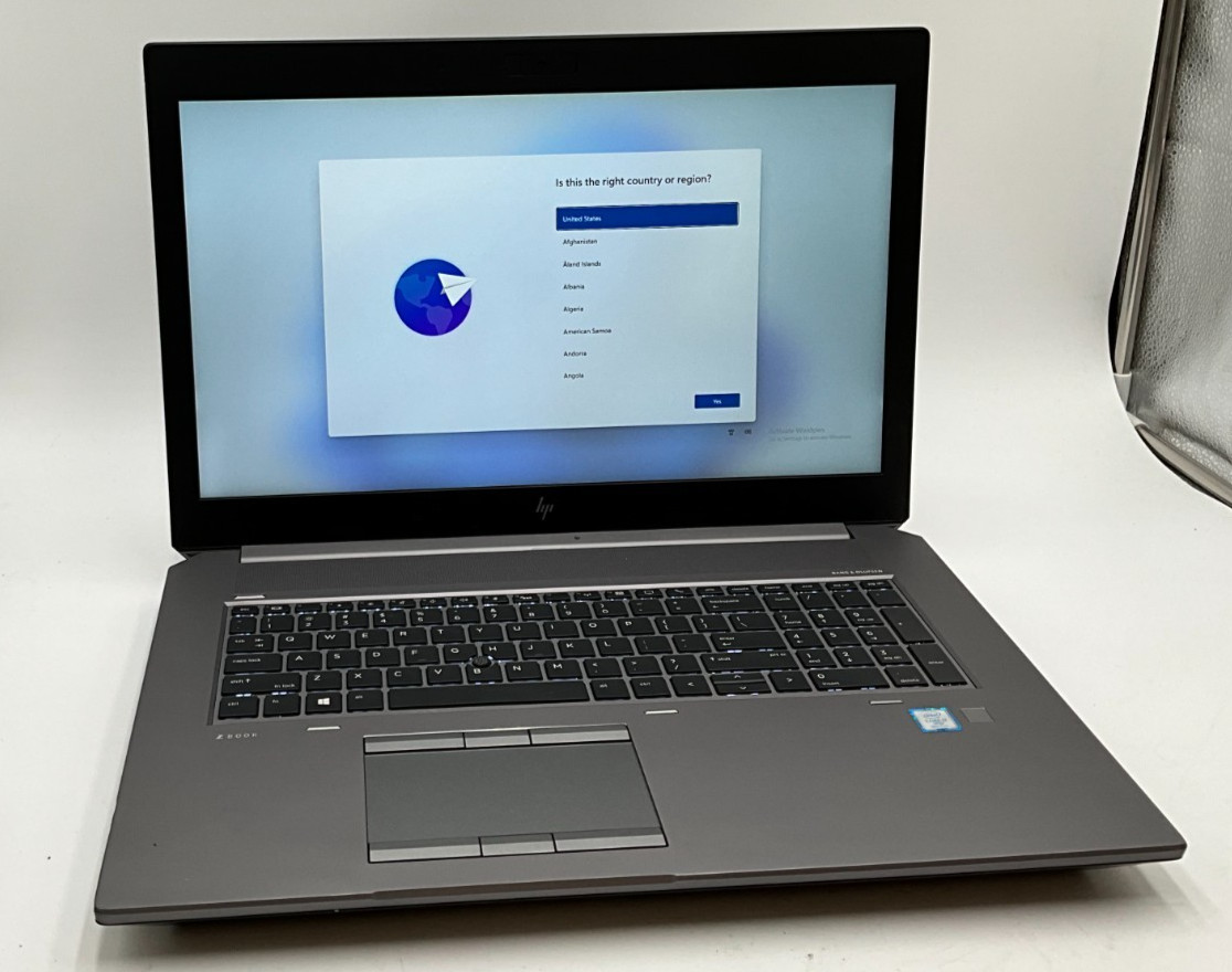 HP ZBook 17 G5 5JQ94US i7-8850H 2.60g 64GB 1tb/512 Win11 laptop 5CD9165YYB