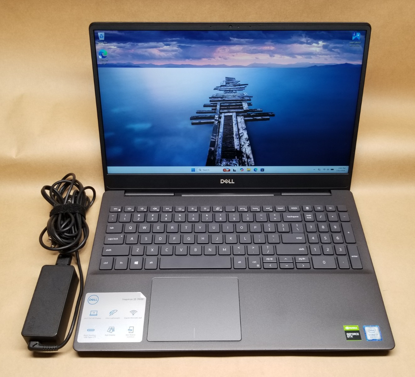 Dell Inspiron 7590 15.6 FHD i7-9750H 2.60GHz 16GB RAM 256GB SSD, GTX 1050 WIN 11