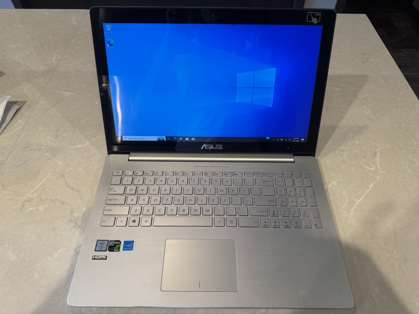 ASUS UX501V 15.6″ Laptop Intel i7-6700HQ 16GB SSD GTX 960M Silver Windows 10