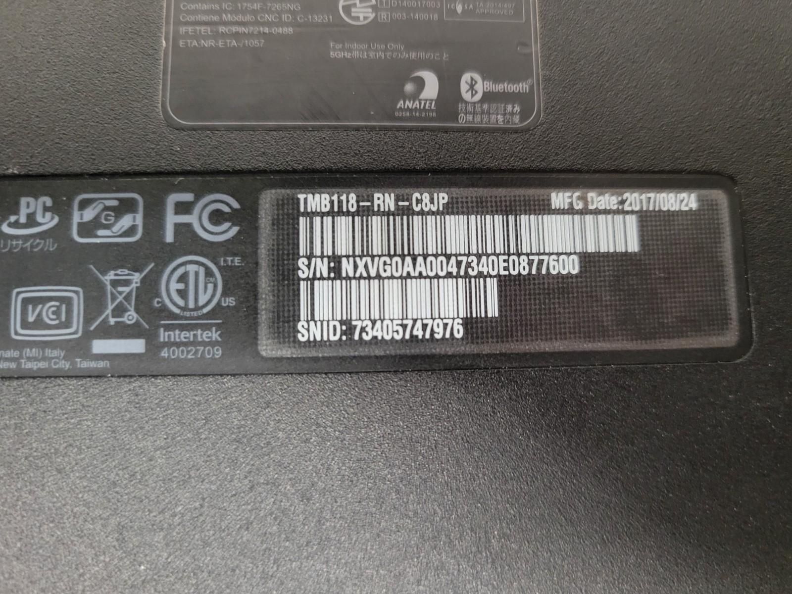 12x Acer Travelmate Spin TMB118-RN-C8JP 4GB RAM 64GB SSD *BIOS/Read* | C1086DS*