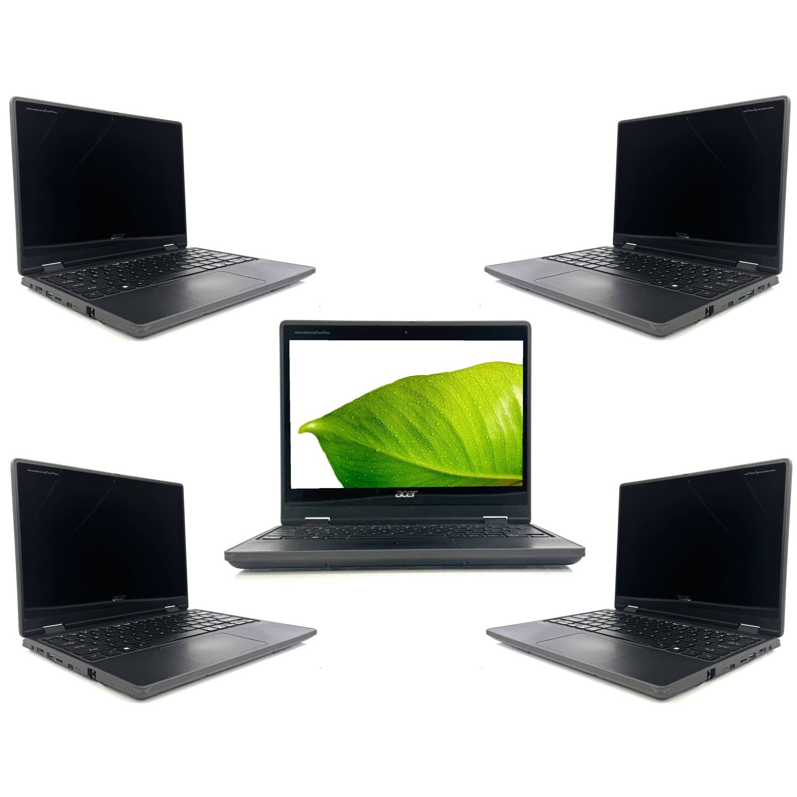 Lot of 5 Acer TravelMate Spin B3 2-in-1 11.6″ Touch N5030 8GB 256G SSD NO OS – C