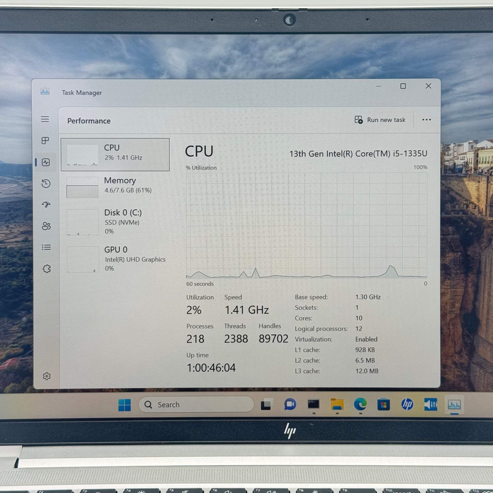 HP EliteBook 640 G10 14″ Core i5 13th Gen 8GB 256GB Silver Used