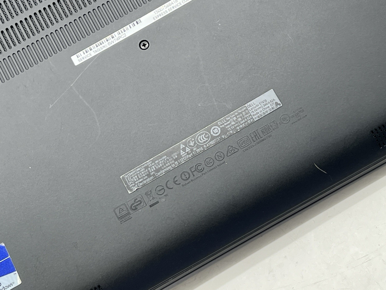 Dell Latitude E7470, Core i7-6600U, @ 2.60GHz, 8GB RAM, 128GB SSD-No OS/AC