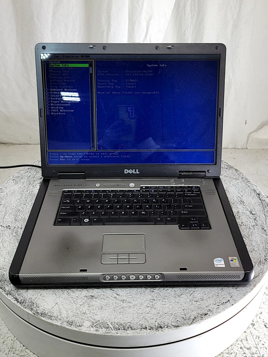 DELL PRECISION M6300 PC Laptop INTEL CORE2 DUO T7700 4GB 160GB SEE NOTES