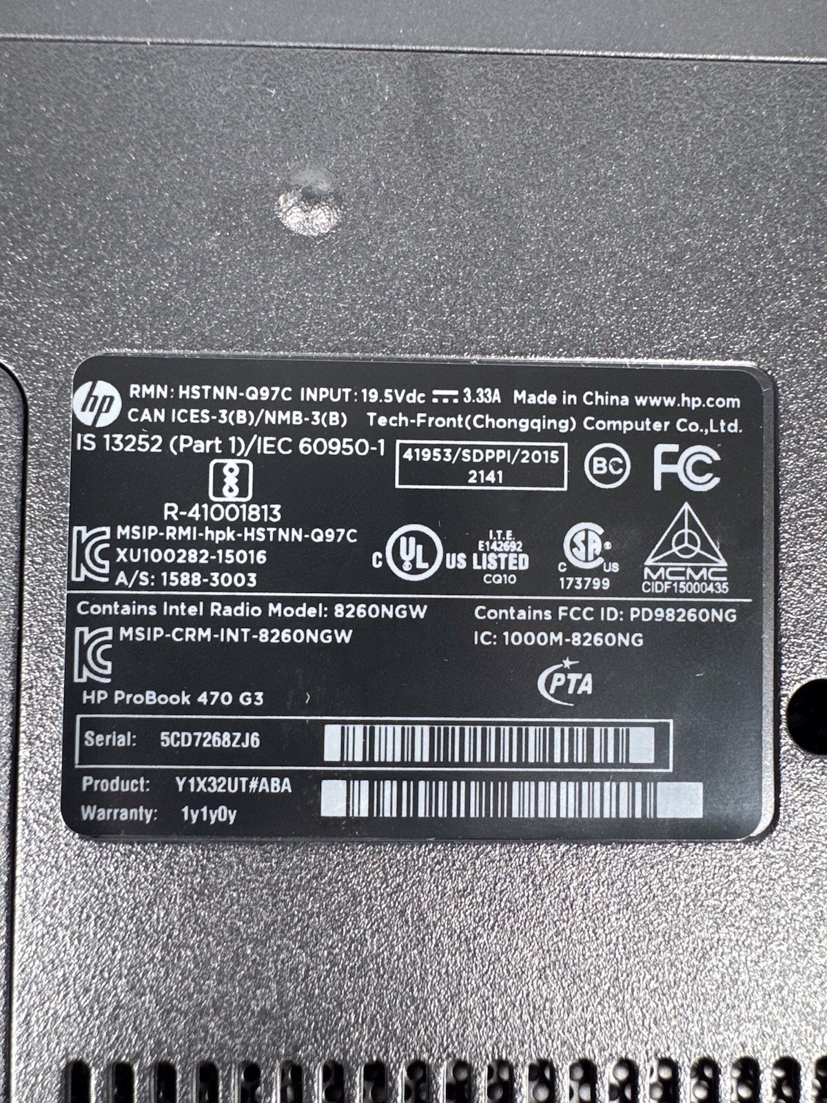 HP ProBook 470 G3 Laptop – Parts Only
