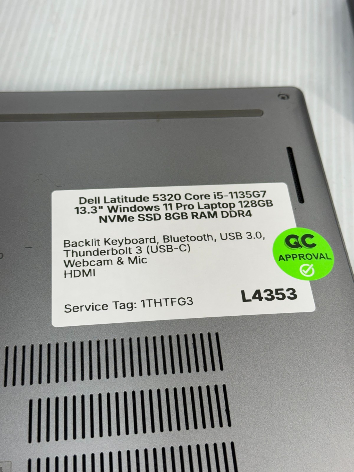 Dell Latitude 5320 i5-1135G7 13.3″ Windows 11 Pro Laptop 128GB SSD 8GB RAM *WEAR