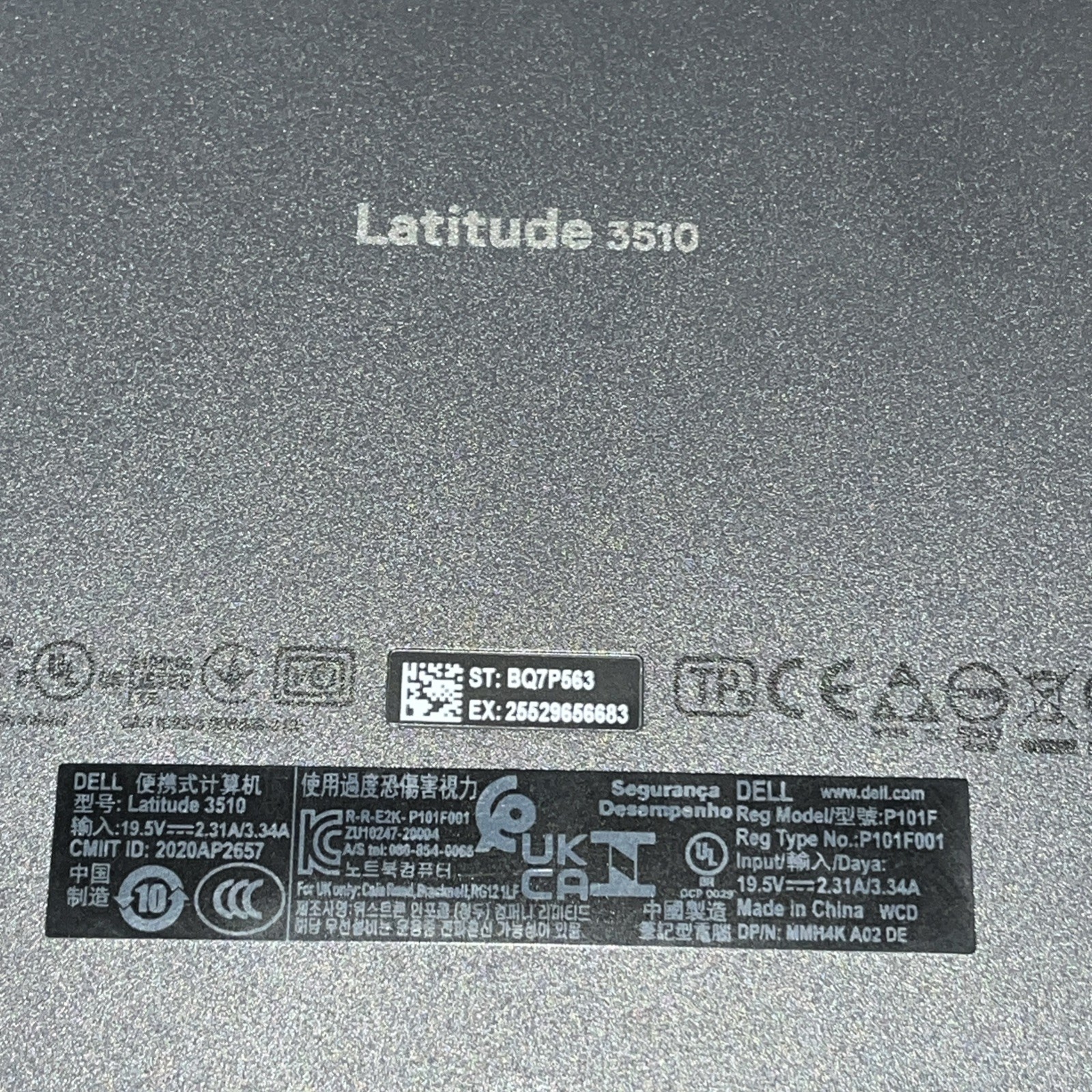 DELL LATITUDE 3510 INTEL CORE I5-10310U 16GB RAM NO HD