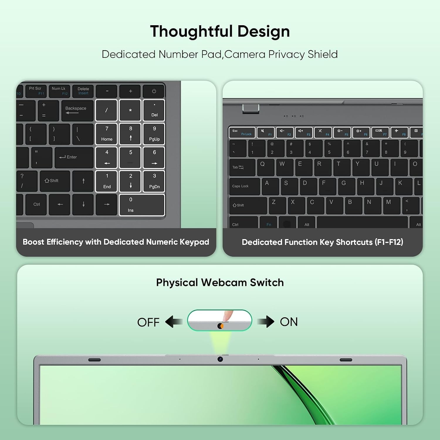 Stylish Silver 15.6″ Laptop – 1080p Display, 256GB SSD & WiFi 5 Connectivity