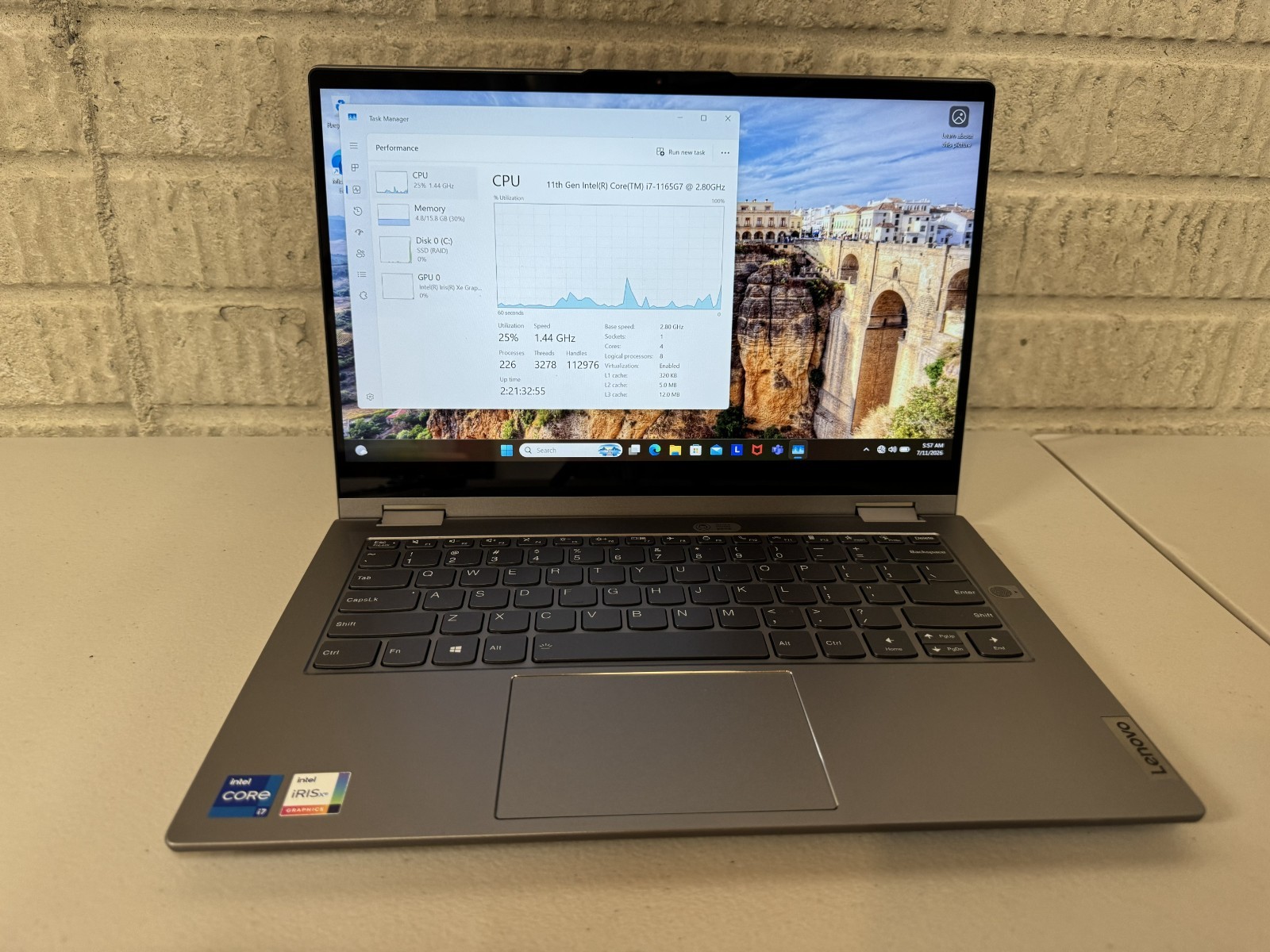 Lenovo Thinkbook 14s Yoga Intel i7-1165G7 @2.8ghz Win 11 PRO 240GB 16gbRAM