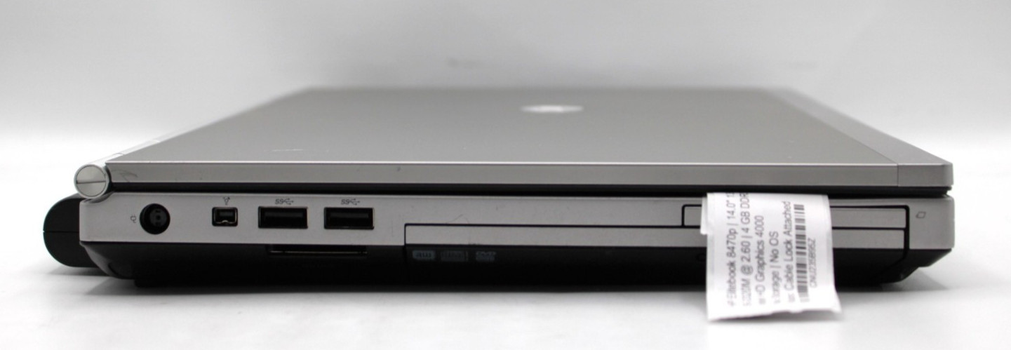 HP Elitebook 8470p i5-3320M@2.6GHz 4GB DDR3 NO STORAGE OR OS *USED/TESTED*