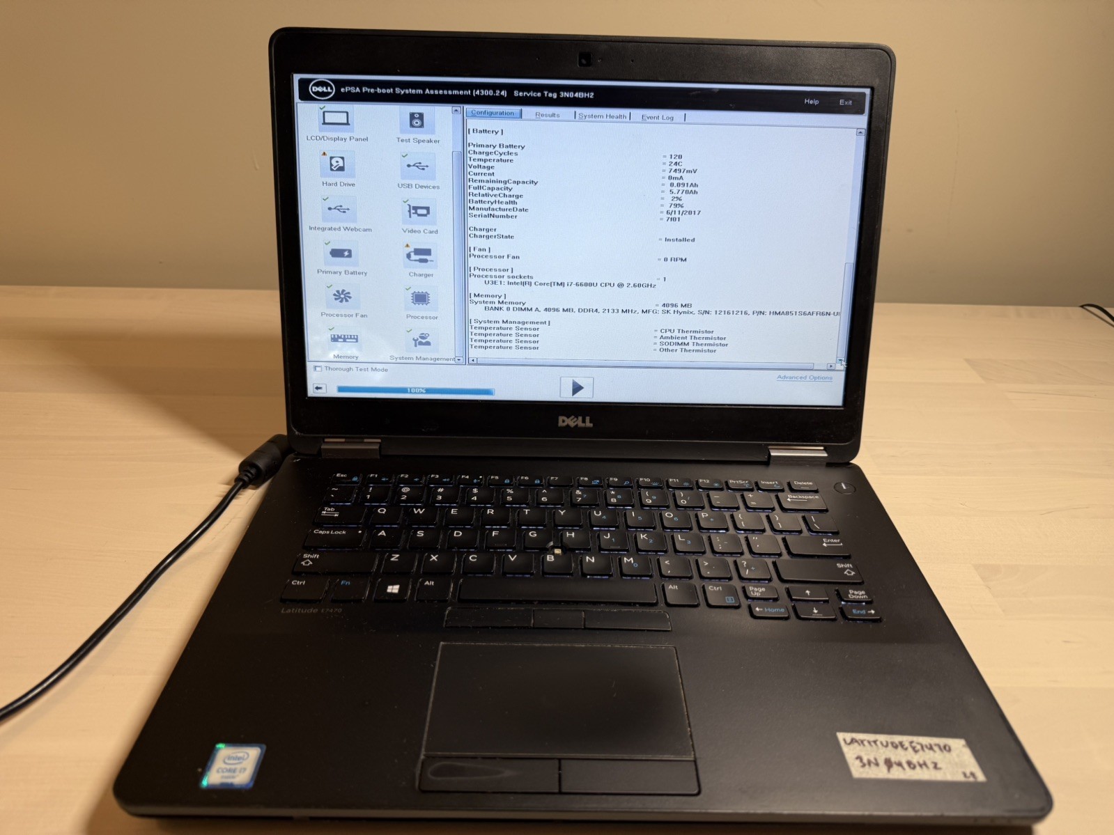 Dell Latitude E7470 Laptop Intel Core i7 6th Gen No HD/OS/AC Adapter
