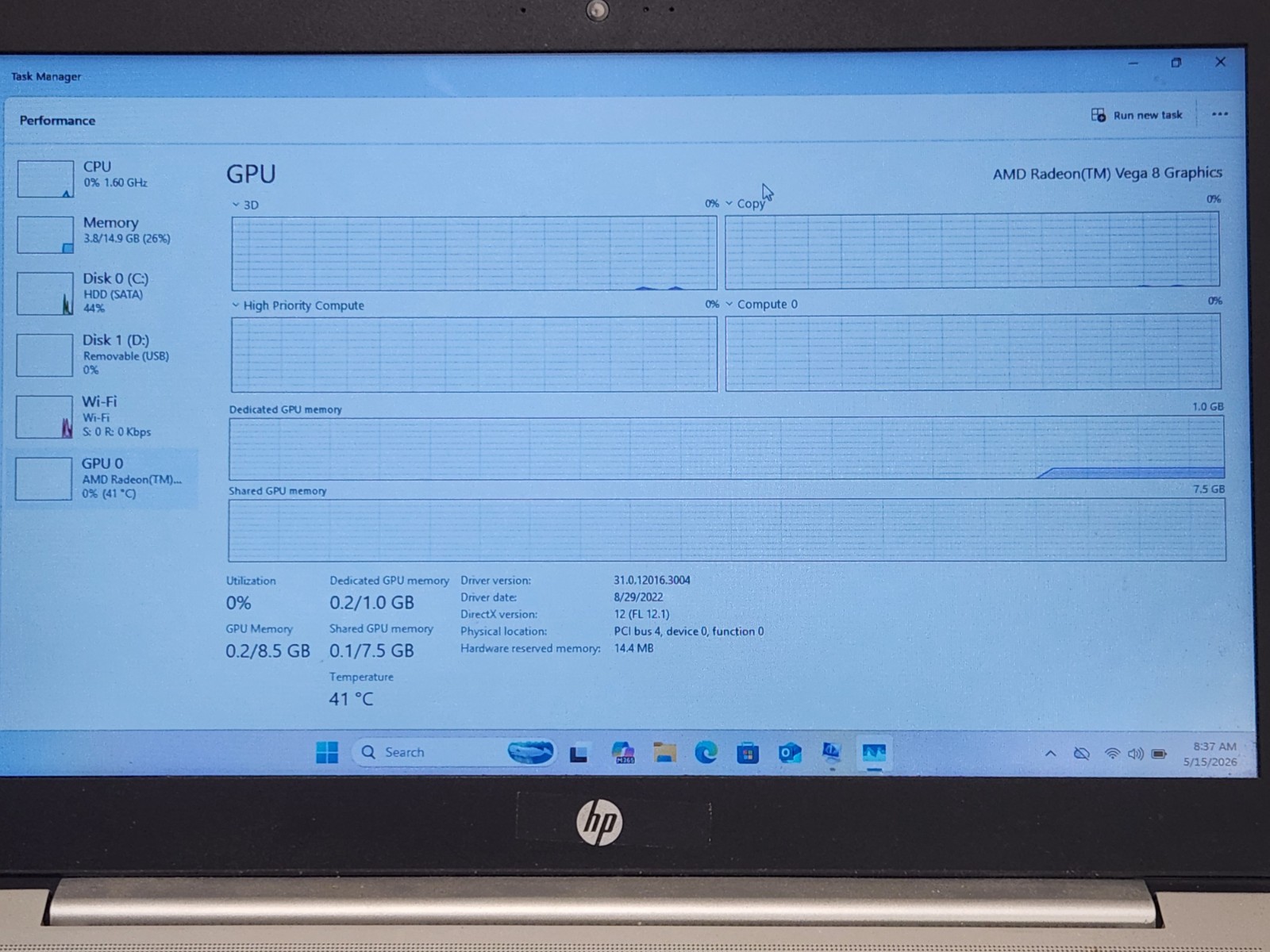 HP ProBook 455 G6 15″ AMD Ryzen 5 2500u 2.0Ghz 16GB RAM 512GB SSD W11P *READ*