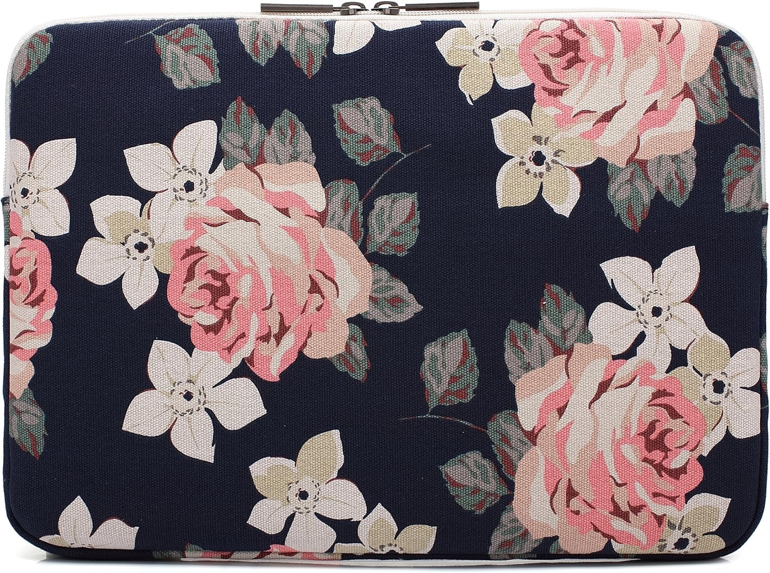 White Rose Pattern Laptop Sleeve 14 inch 14.0 inch Laptop Case Bag