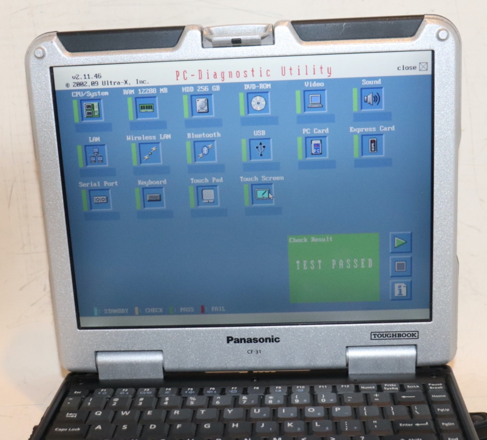 Panasonic ToughBook CF-31|Core i5@2.70 GHz|12GB RAM|256GBSSD|WIN10||Touch|WiFi
