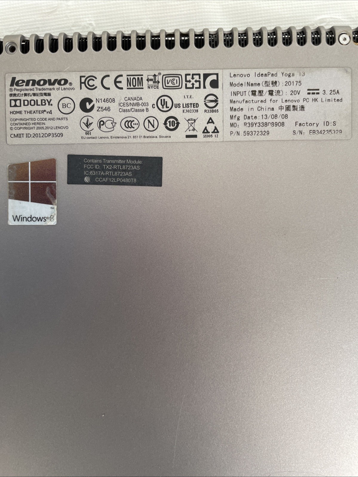 🔥Lenovo Ideapad Yoga 13 i7-3537U 8GB RAM | NO HDD NO OS – TESTED 🔥
