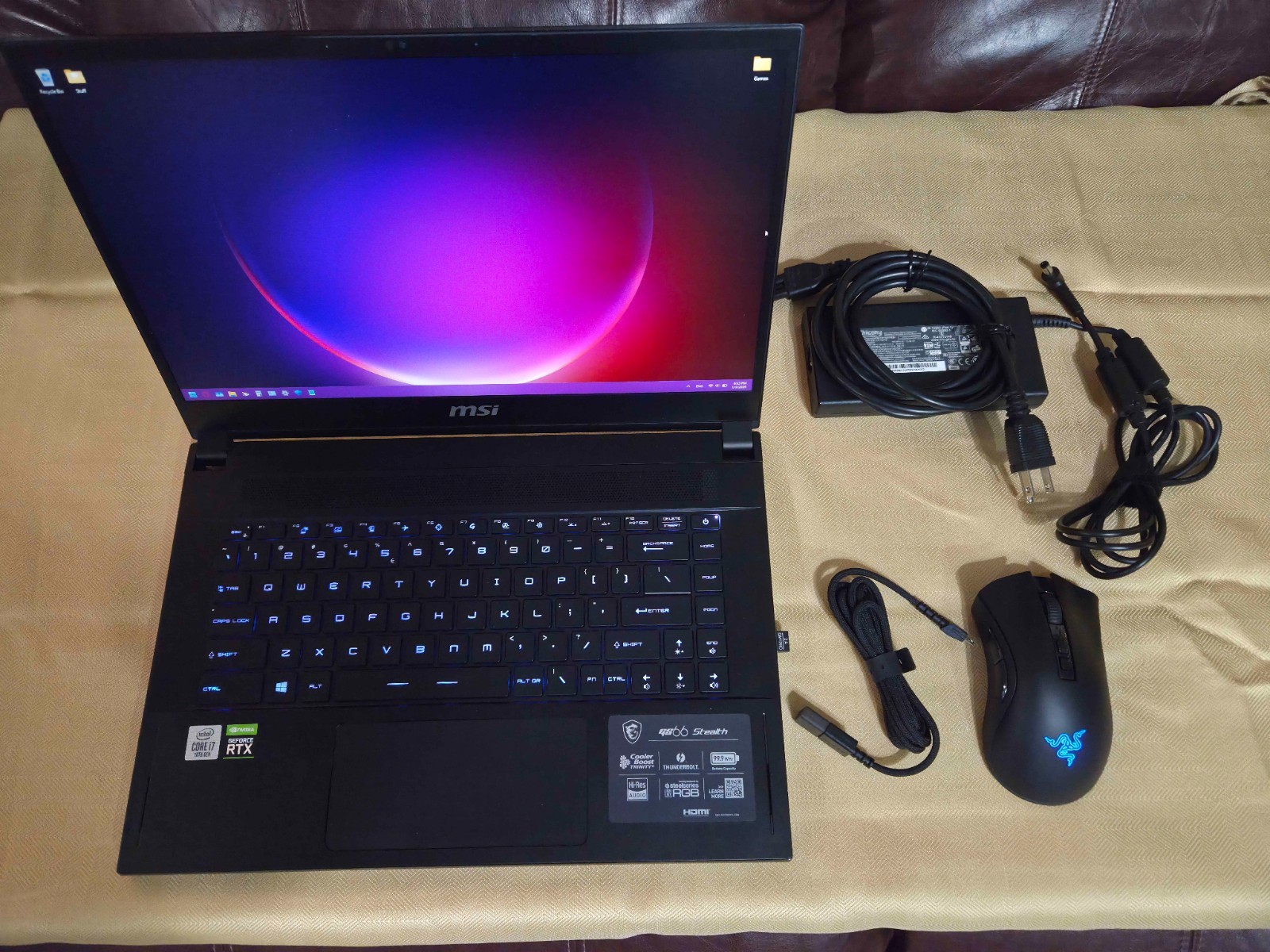 MSI – GS66 Stealth 15.6″ 144Hz FHD Gaming Laptop 16 GB, Intel i7 RTX 2060, 2.5TB