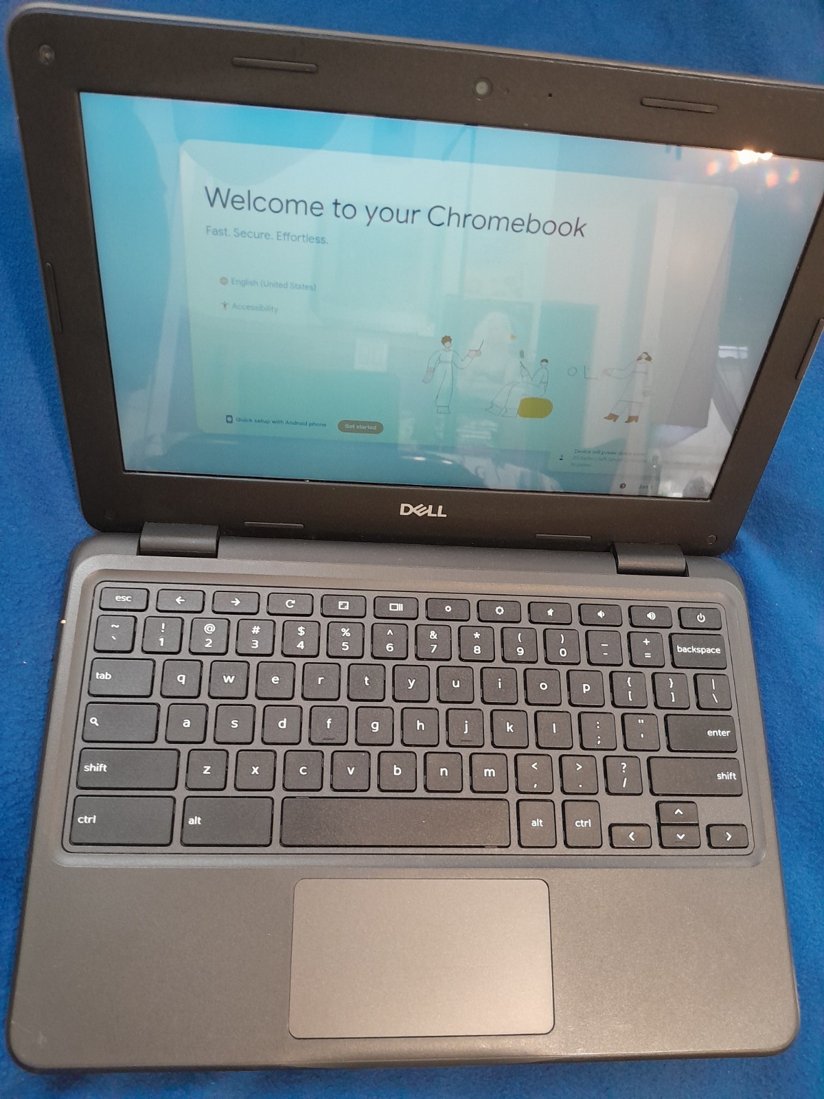 Dell Chromebook 3100 2in1 Touch Screen Intel Celeron 4GB RAM 32GB No Power Adapt