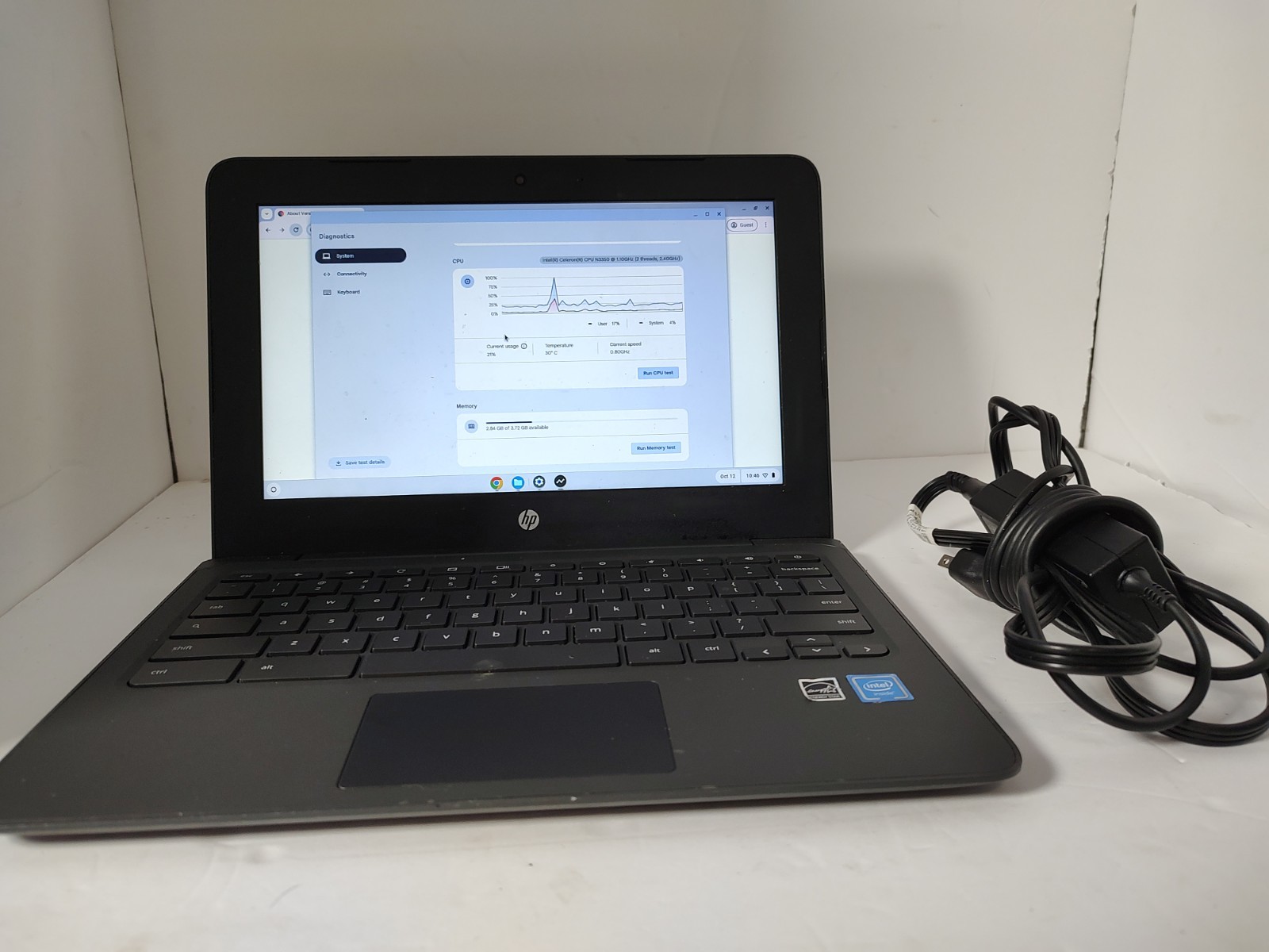 HP Chromebook 11 G6 EE 11.6″ Intel Celeron N3350 4GB RAM w/ Charger Tested