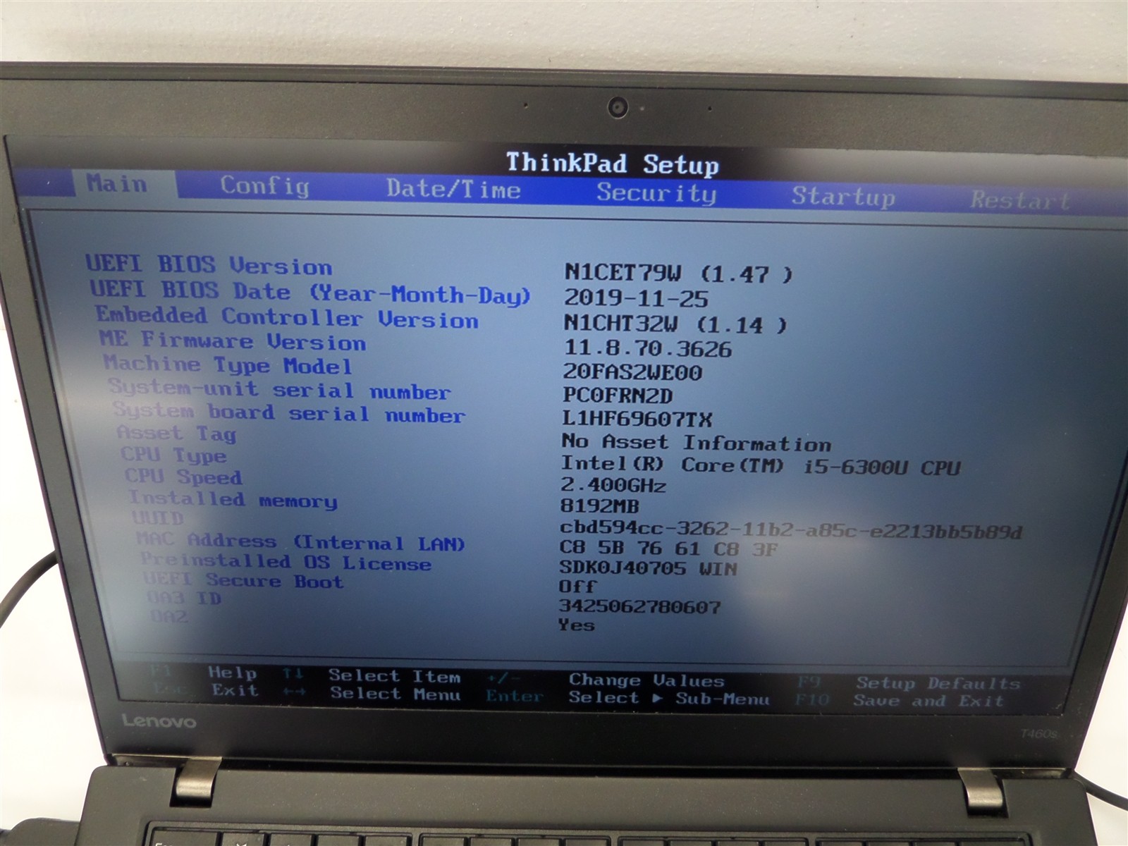 Lenovo ThinkPad T460s 14″ Laptop Core i5-6300U 2.4GHz CPU 8GB RAM – No HDD/OS