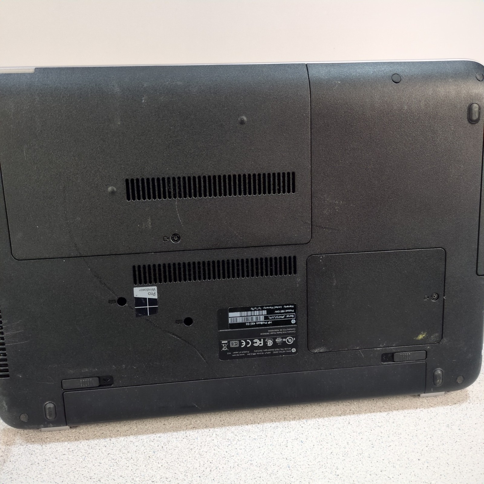 HP ProBook 450 G3 i3-6100U 4GB RAM NO SSD/OS/AC ADAPTER FOR PARTS – NO POWER