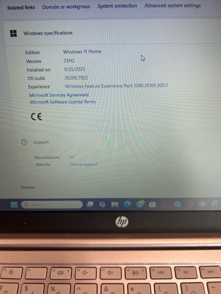 HP14 WIN11 128SSD 4GB INTEL N150 WITH POWER CORD SEE PHOTOS FOR COND (P20035293)