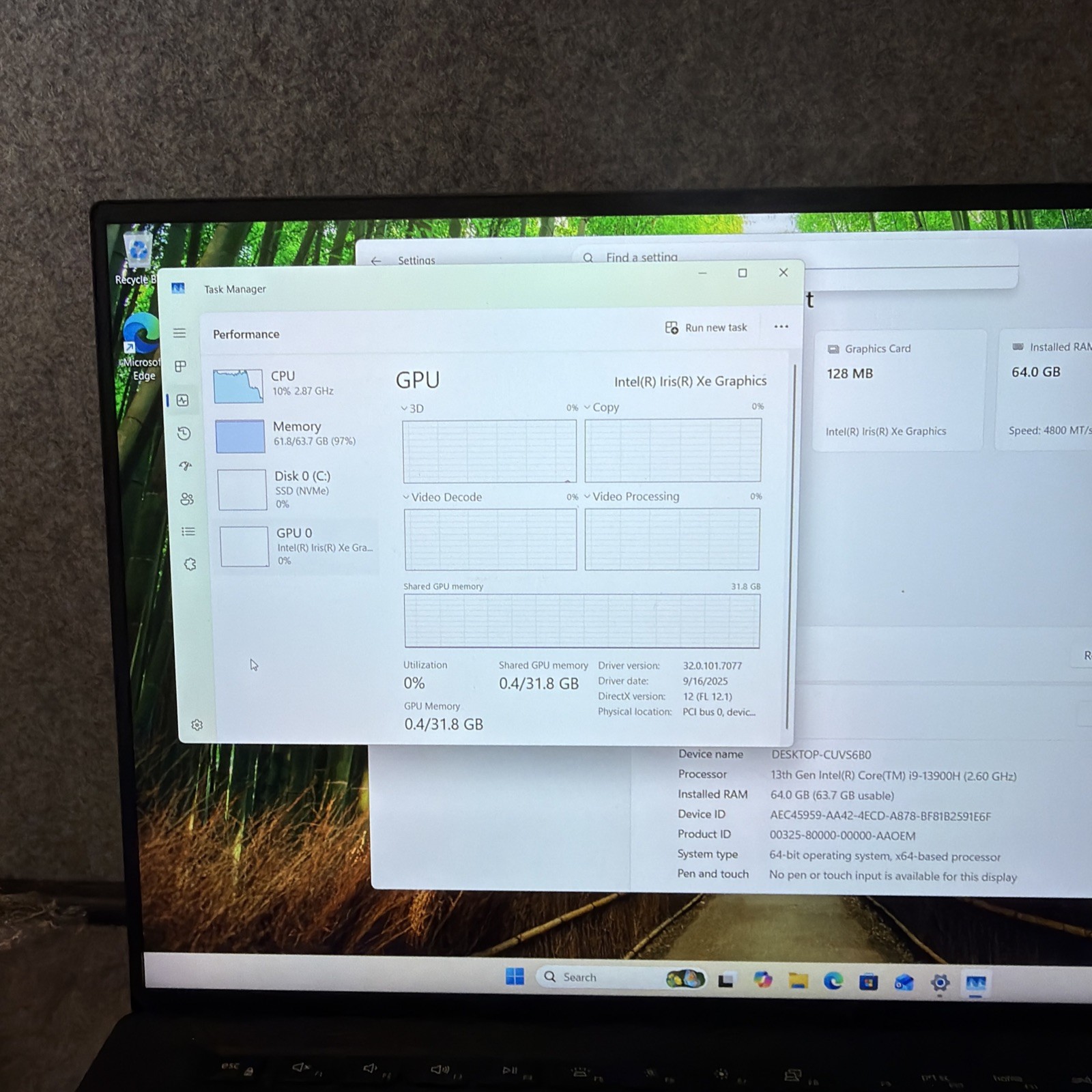 Dell XPS 15 9530 TOUCH 2.6 GHz i9-13900H 64GB 1TB SSD IRIS XE GRAPHICS