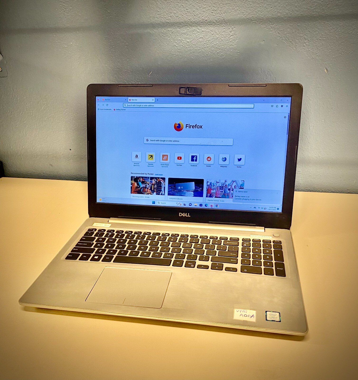 Dell Inspiron 5570 15″ Touchscreen Intel Core i7-855OU 1.99 GHz