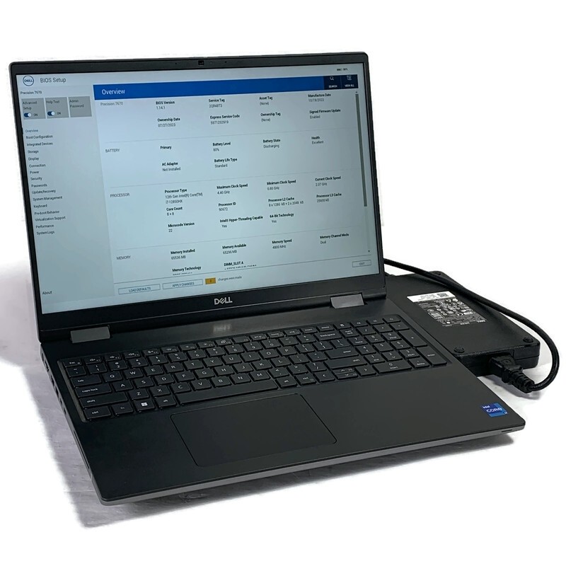Dell Precision 7670 16″ Laptop Core i7-12850HX 2.1GHz 64GB 1TB NVMe SSD – Win 11