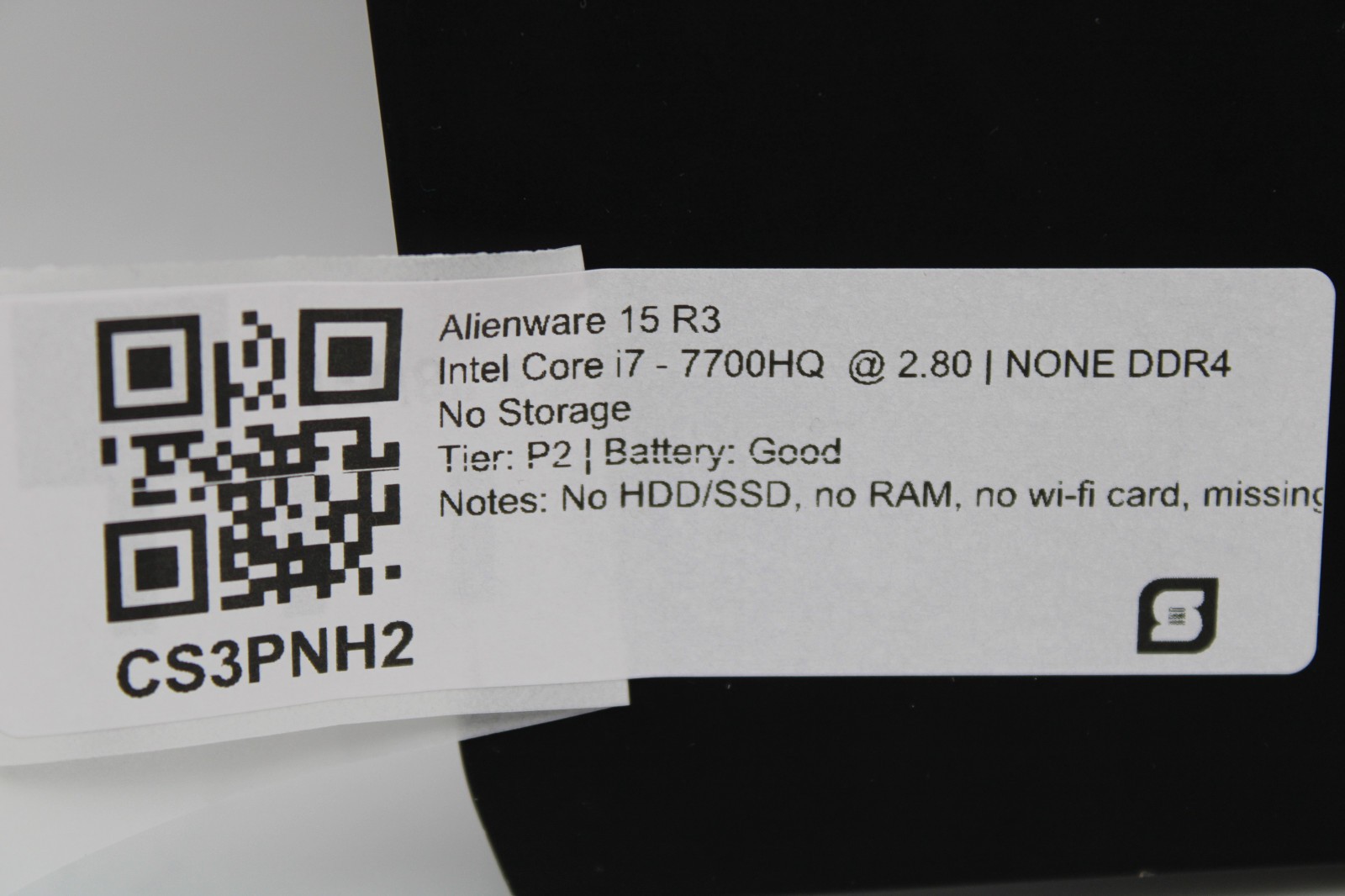 Alienware 15 R3 i7-7700HQ No RAM No SSD No OS No Power *PARTS / BAREBONES