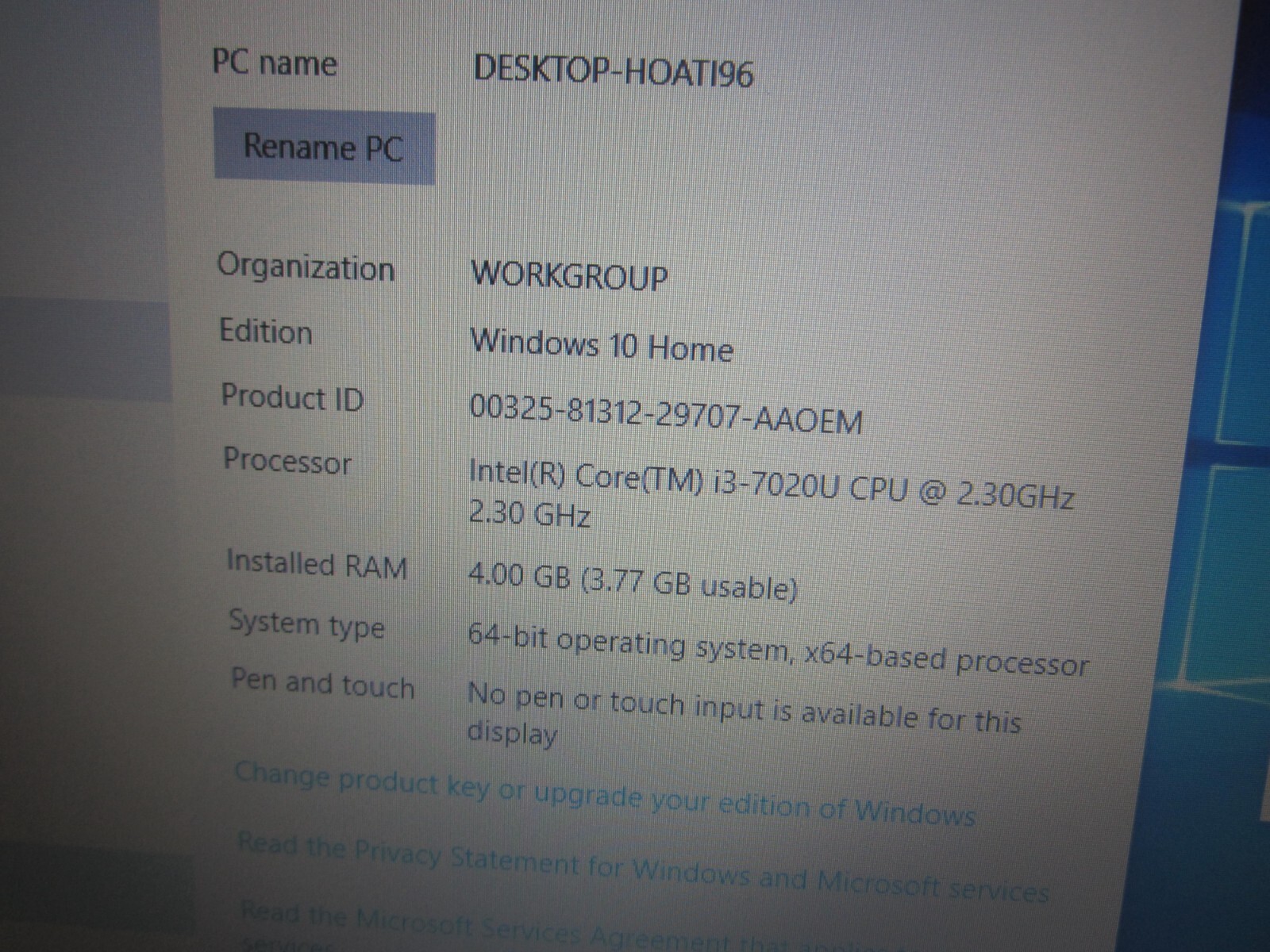 Dell Inspiron 15 3567 Laptop 2.3GHz 4GBRAM 1TBHD SCREEN INTACT NoPwrCord – WORKS