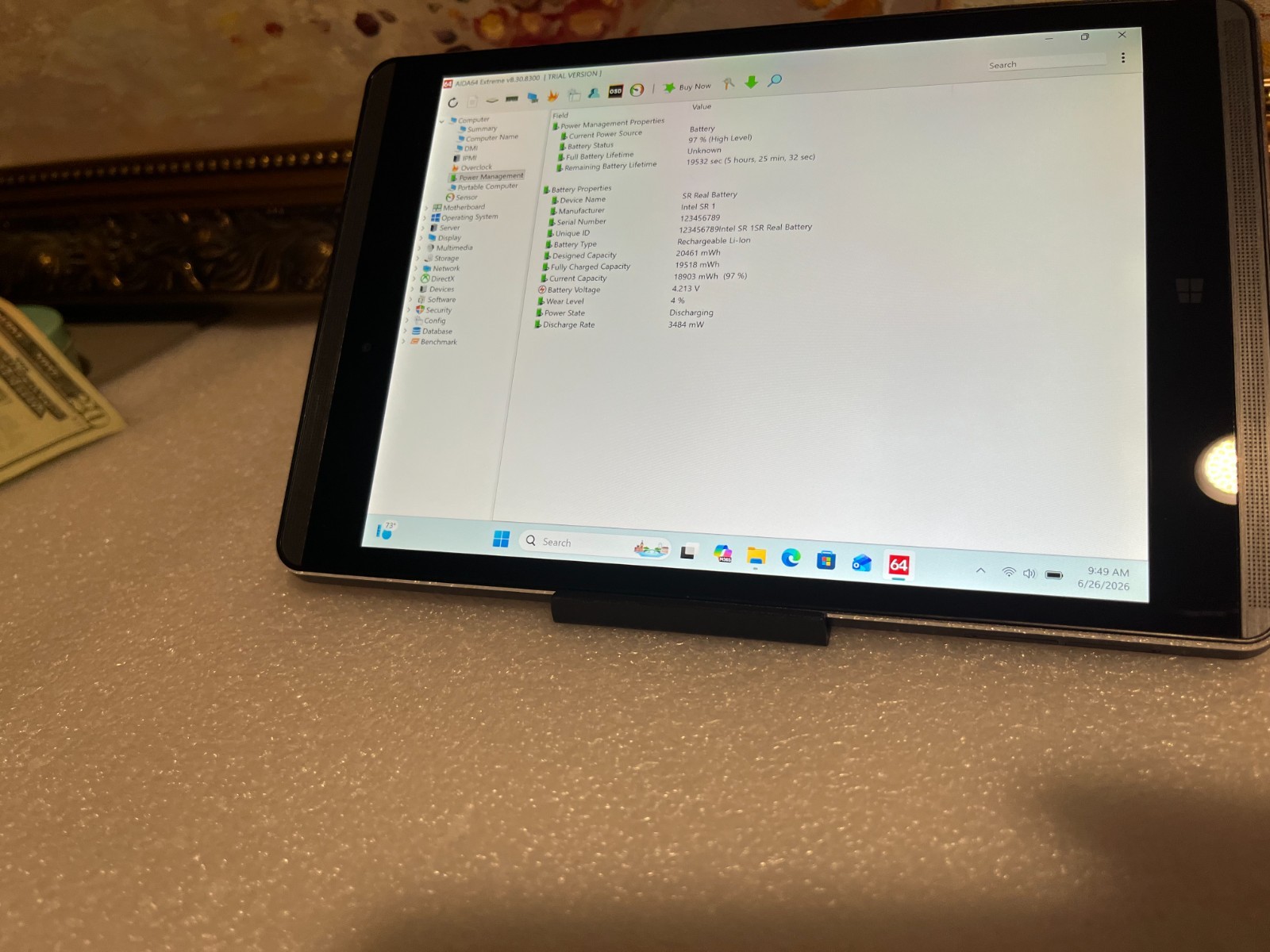 HP 608 G1 Pro tablet Windows 11 PRO -3N2K