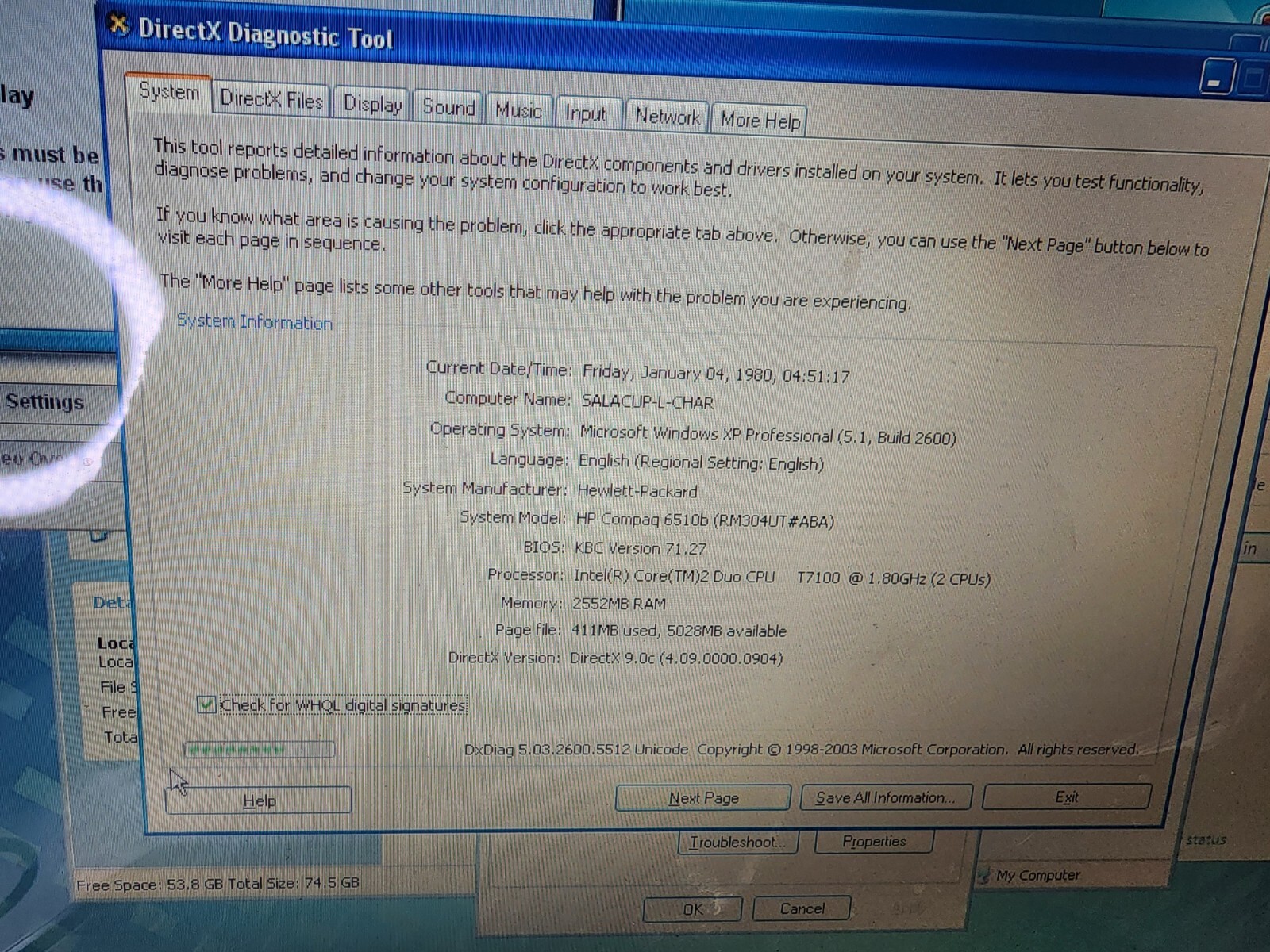 14.1” HP Compaq 6510b Laptop Core 2 Duo T7100 1.80GHz 2.5GB RAM 128gb Ssd