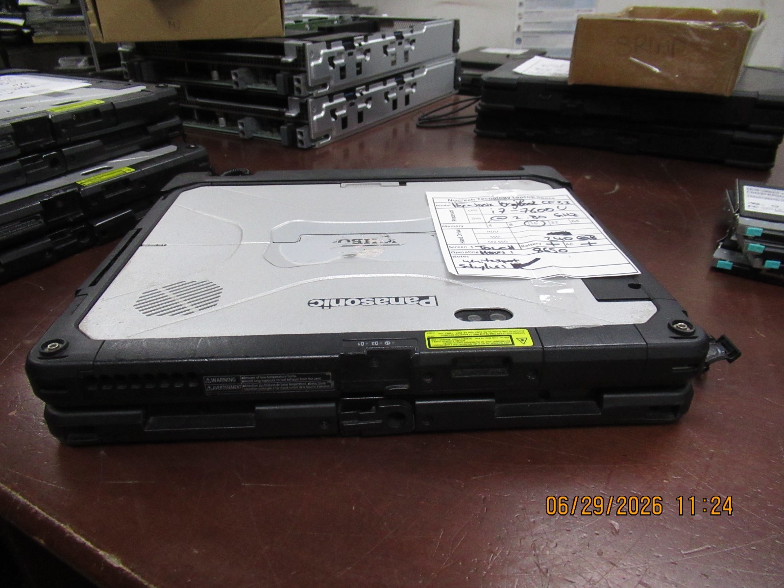 Panasonic Toughbook CF-33 2.8GHz i7-7600U 16GB 240GB M2SSD 8650 Hours Laptop +AC